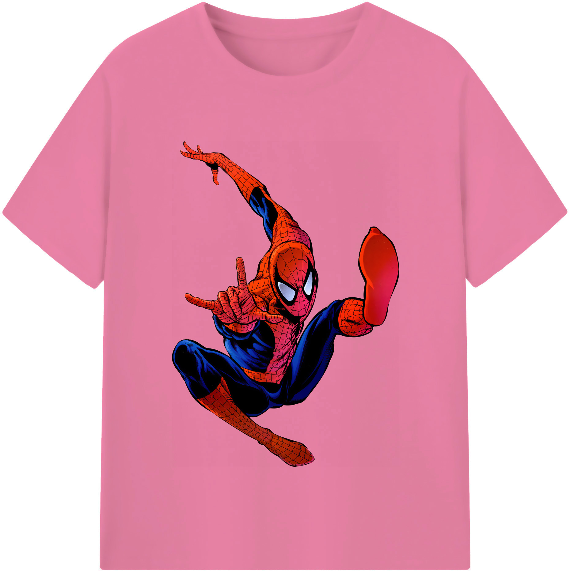 （画像用） Spider Man スパイダーマン 綿100％半袖Tシャツ（フロントプリント）